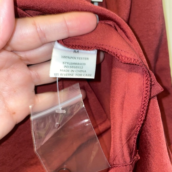 Rust colored button down top - Picture 2 of 6